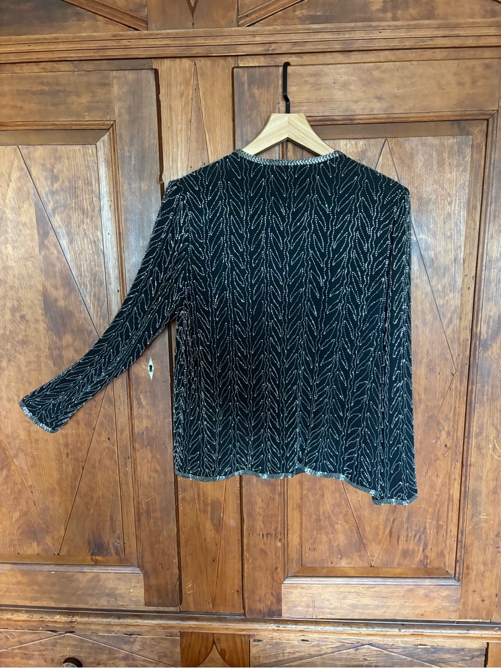 Papell Boutique by Adrienne Papell Silk Beaded Evening Jacket Size M - Picture 4 of 6